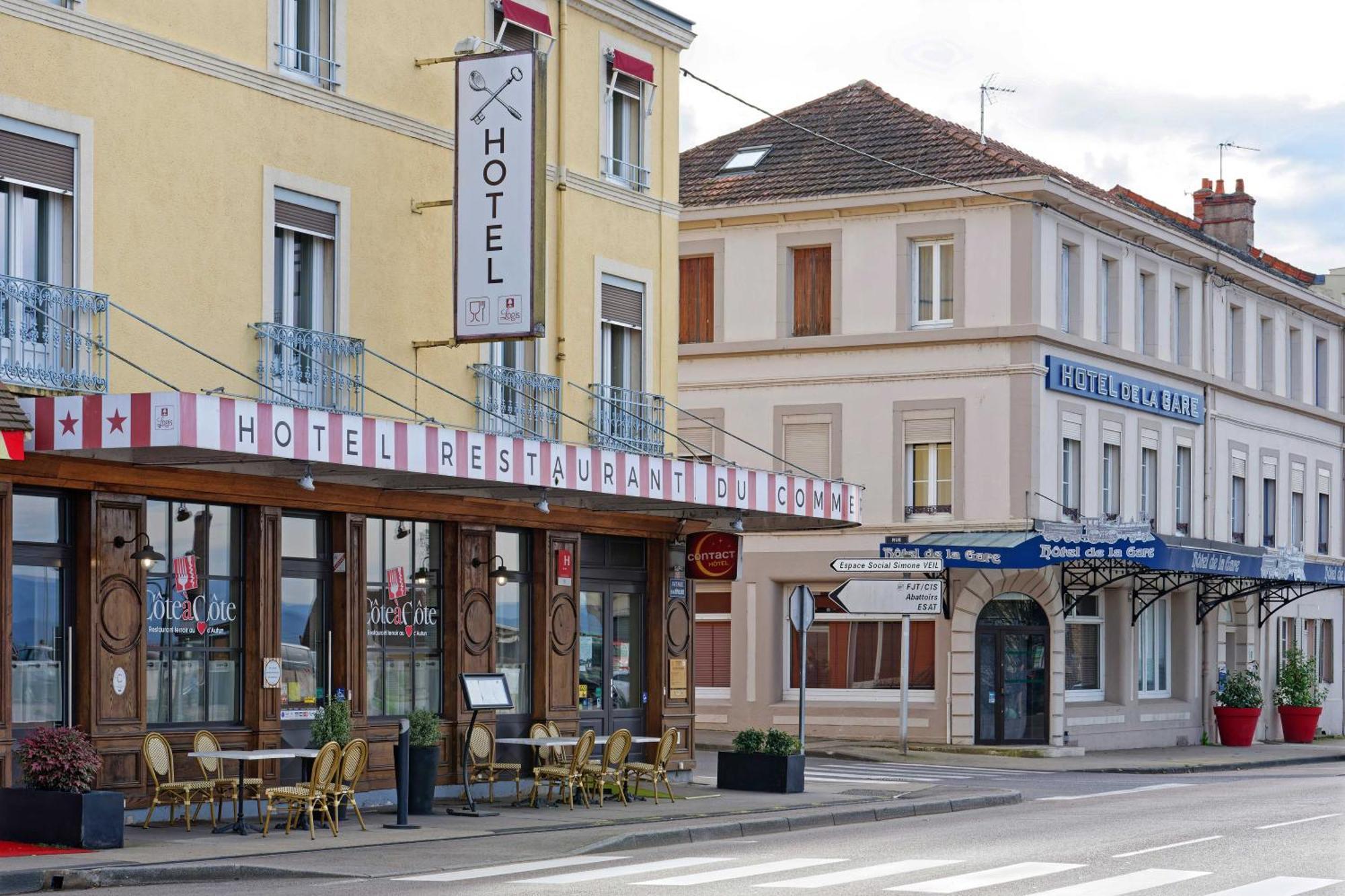 Hotel Le Terminus Et Son Restaurant Cote A Cote Autun Exterior foto